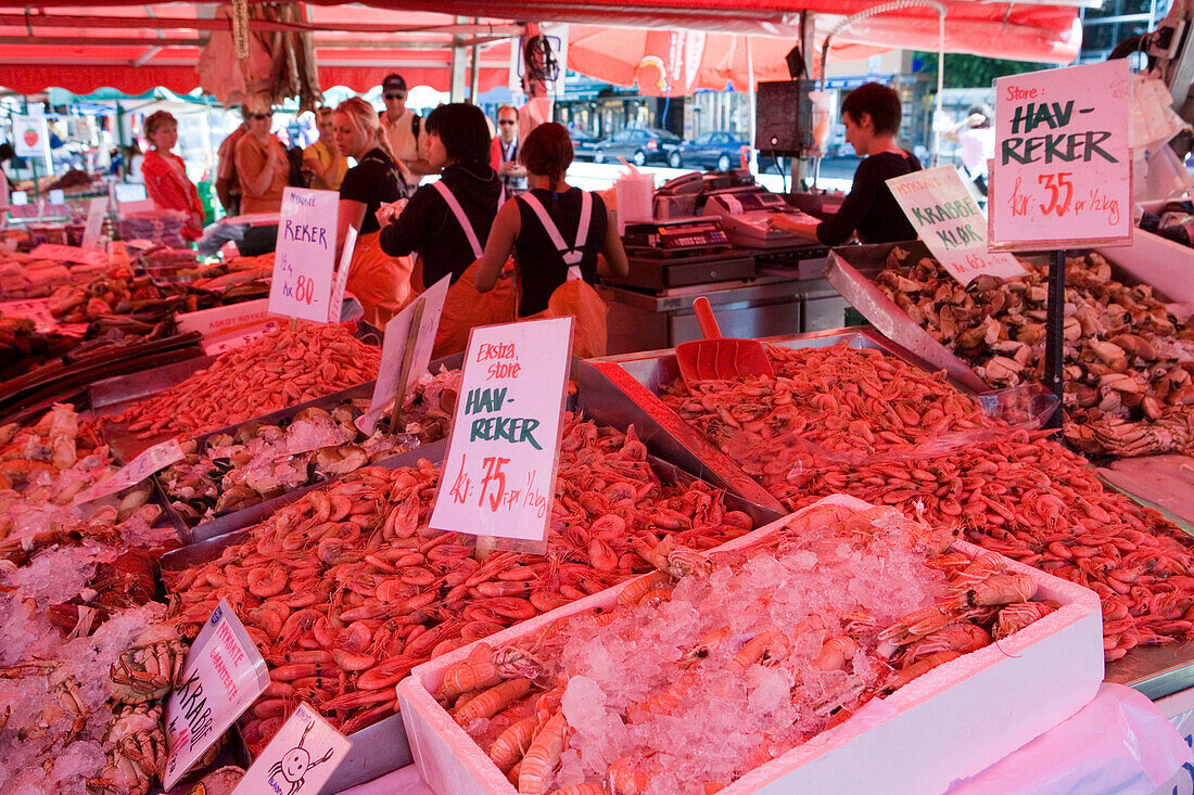 Fischmarkt, Bergen, Norwegen