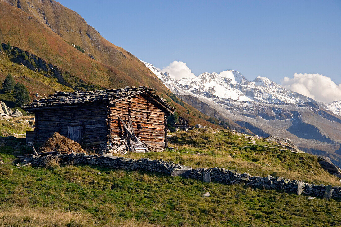 hut in Zillertal mountains, Alps, Austria