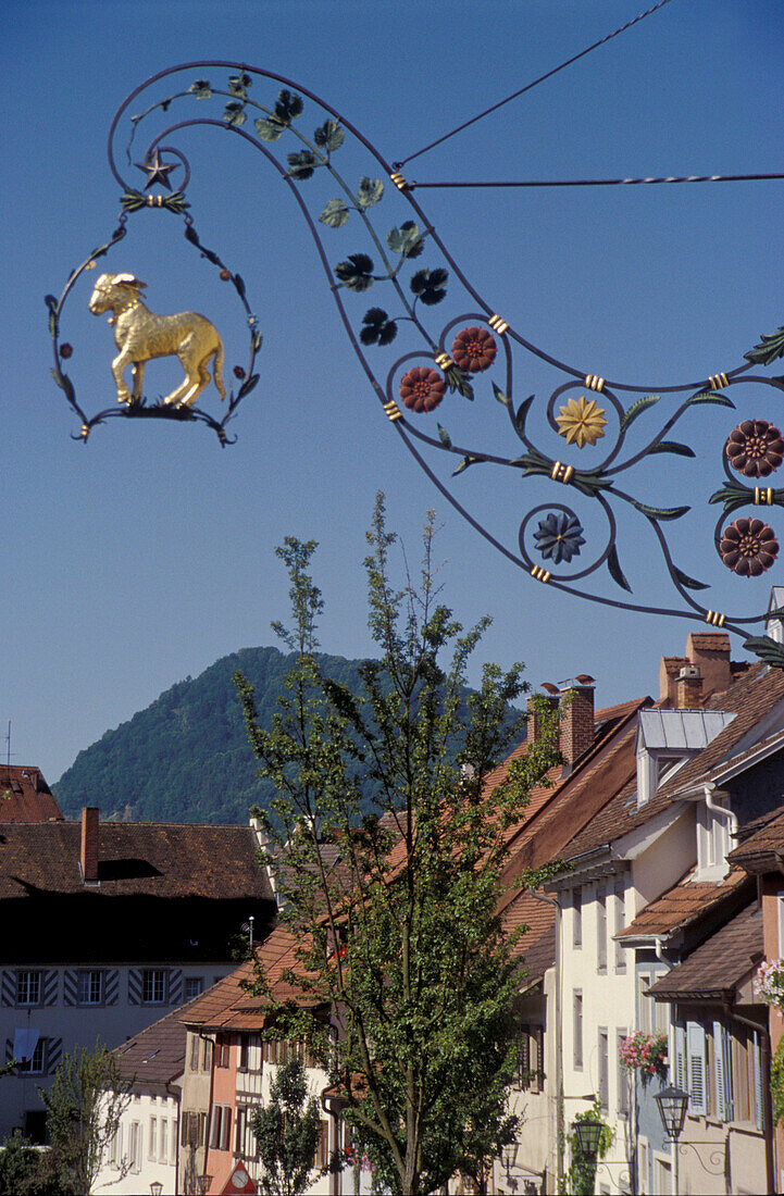 A sign in Engen, Lake Constance, Baden-Wurttemberg, Germany