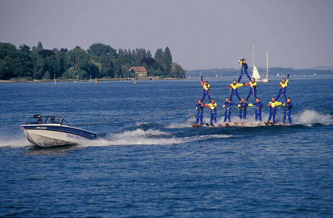 Waterskiing at Lake Constance, Baden Wurttemberg, Germany