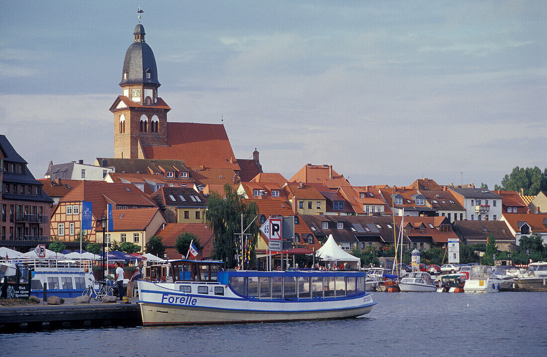 Waren at lake Mueritz, Mecklenburg-Pomerania, Germany, Europe