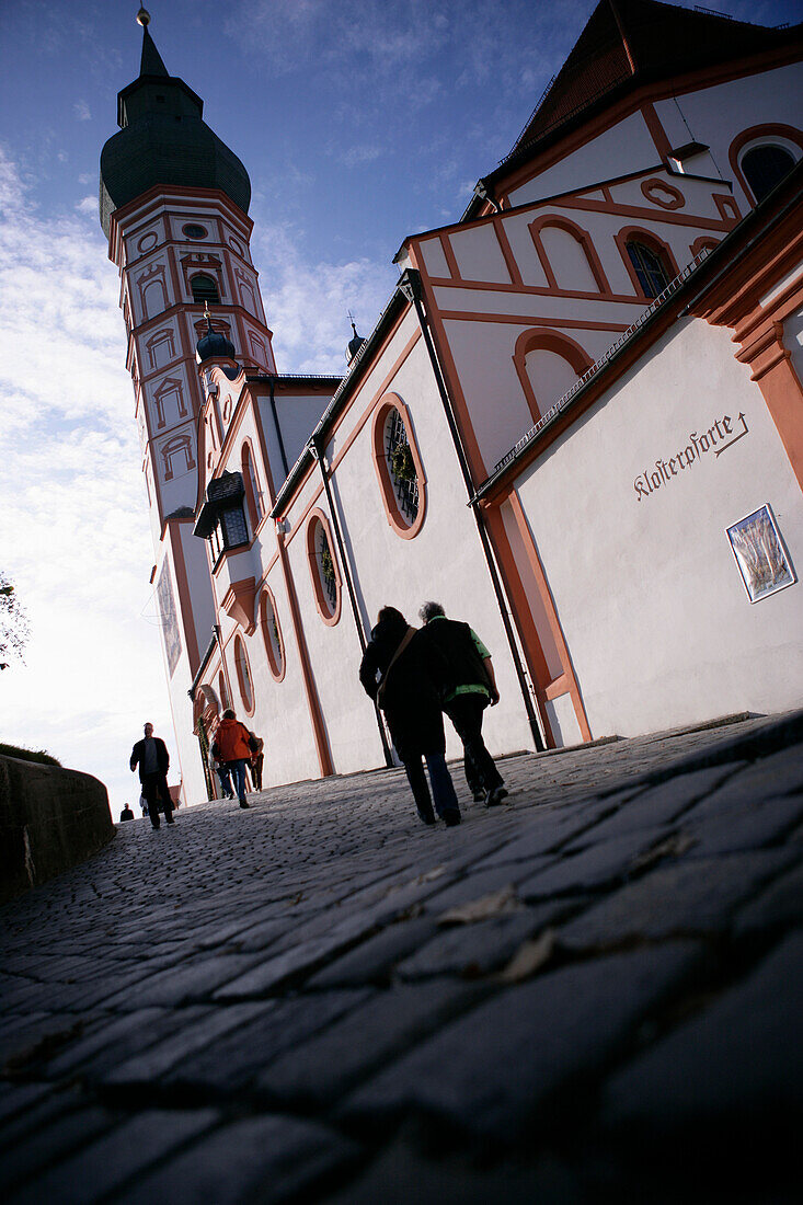 Kloster Andechs und Kirche, in der Nähe von Herrsching, Ammersee, Bayern, Deutschland