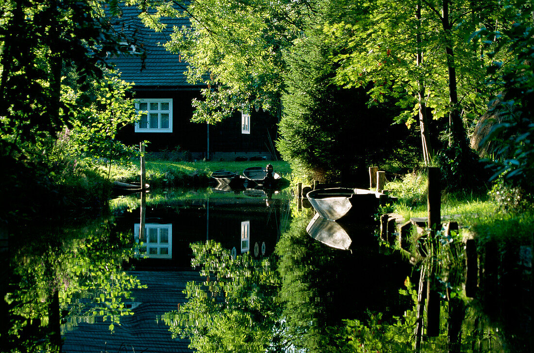 Bauernhaus in Lehde, Spreewald, Brandenburg, Deutschland, Europa