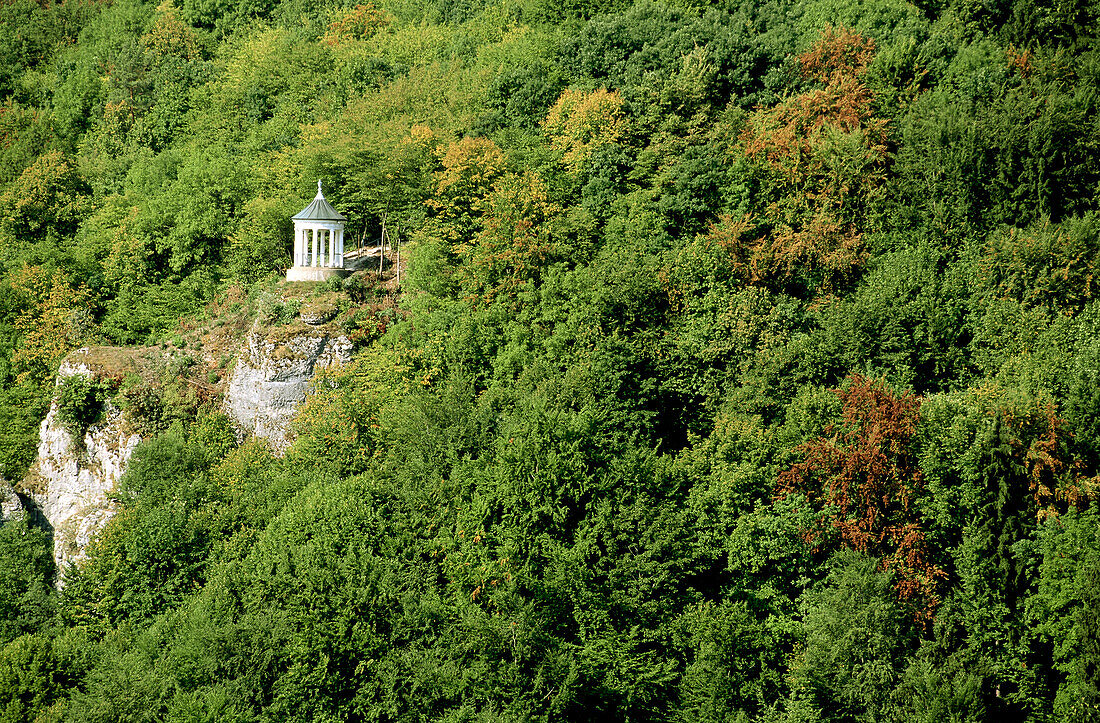 Landscape near Streitberg, Franconian Switzerland, Franconia, Bavaria, Germany