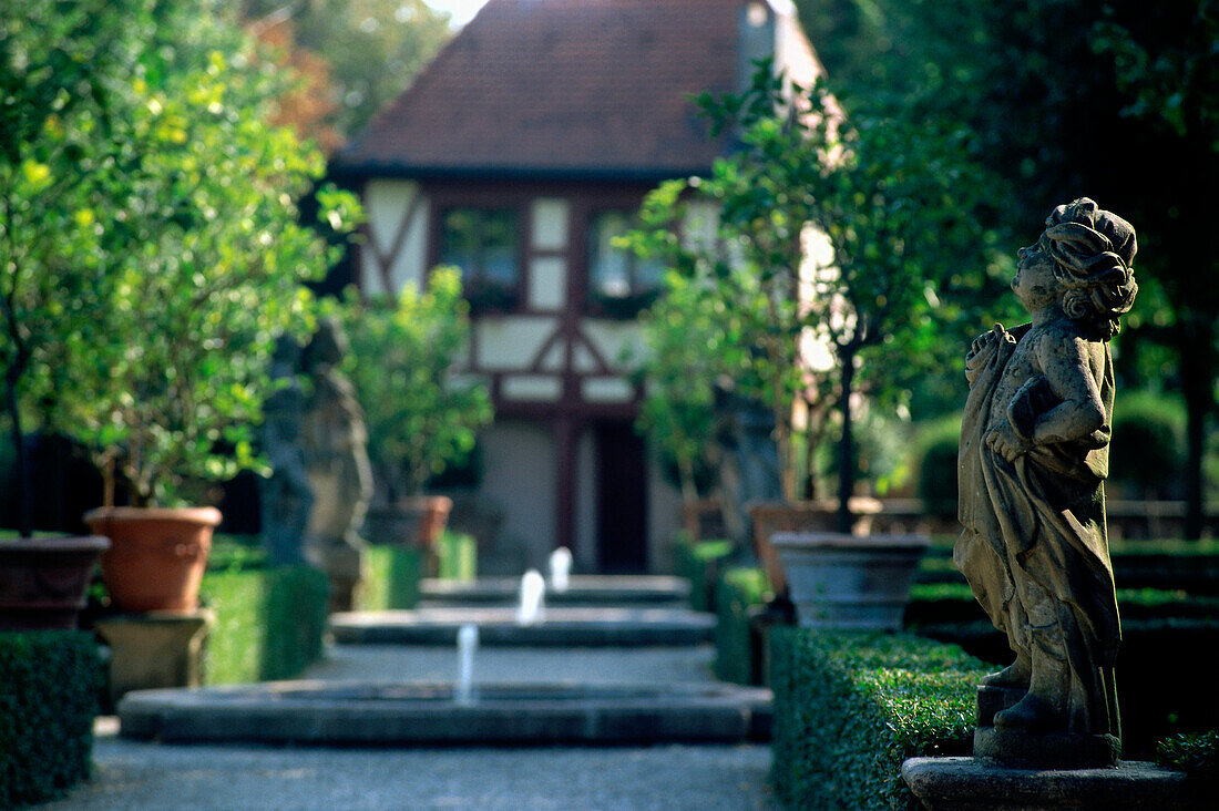 View of the Hesperiden gardens, Johannisstrasse, Nuremberg, Franconia, Bavaria, Germany
