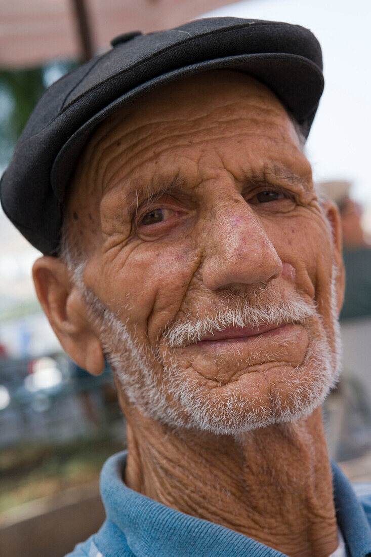 Wise Turkish Man with Beard Stubble, Dikili, Turkey