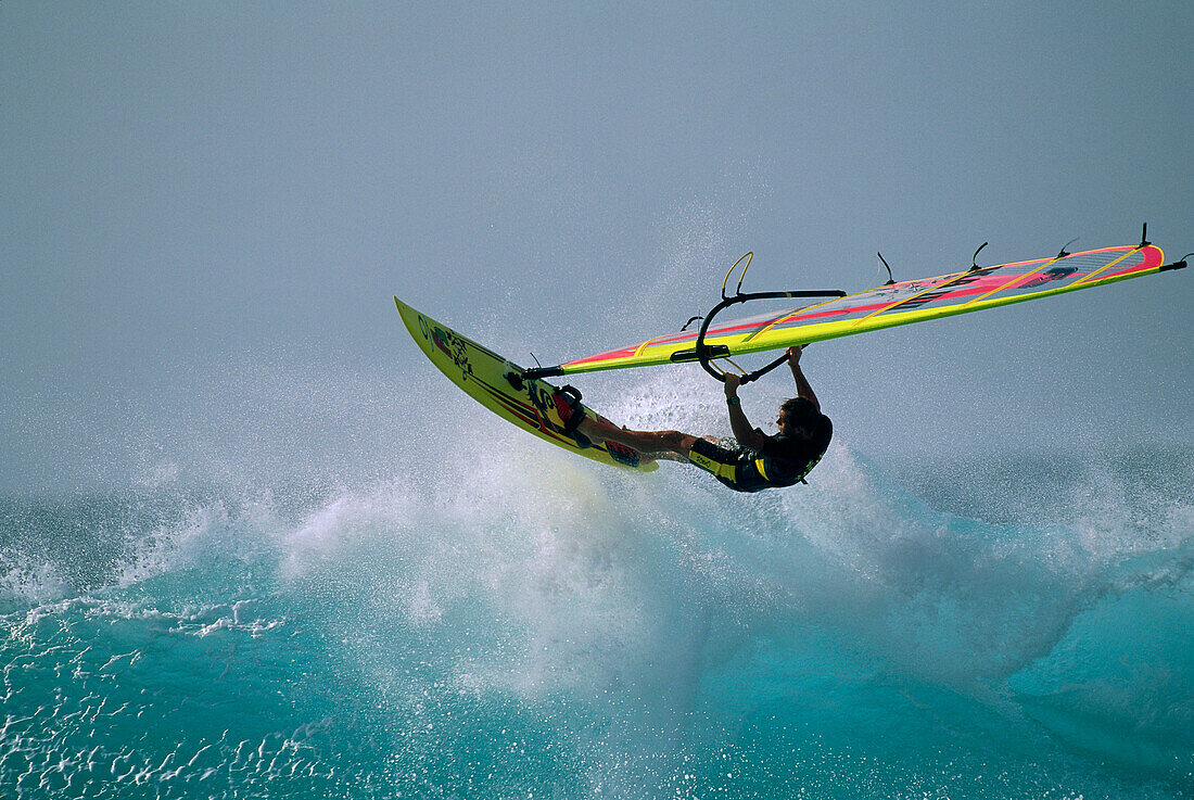 Windsurfer in action, windsurfing, Sport
