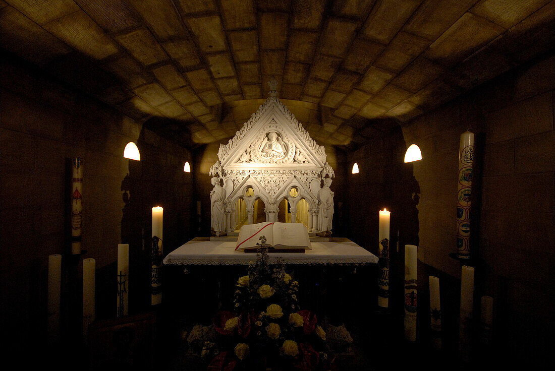 Interior view of the Willibrordus Cathedral's crypt, Echternach, Luxemburg, Europe