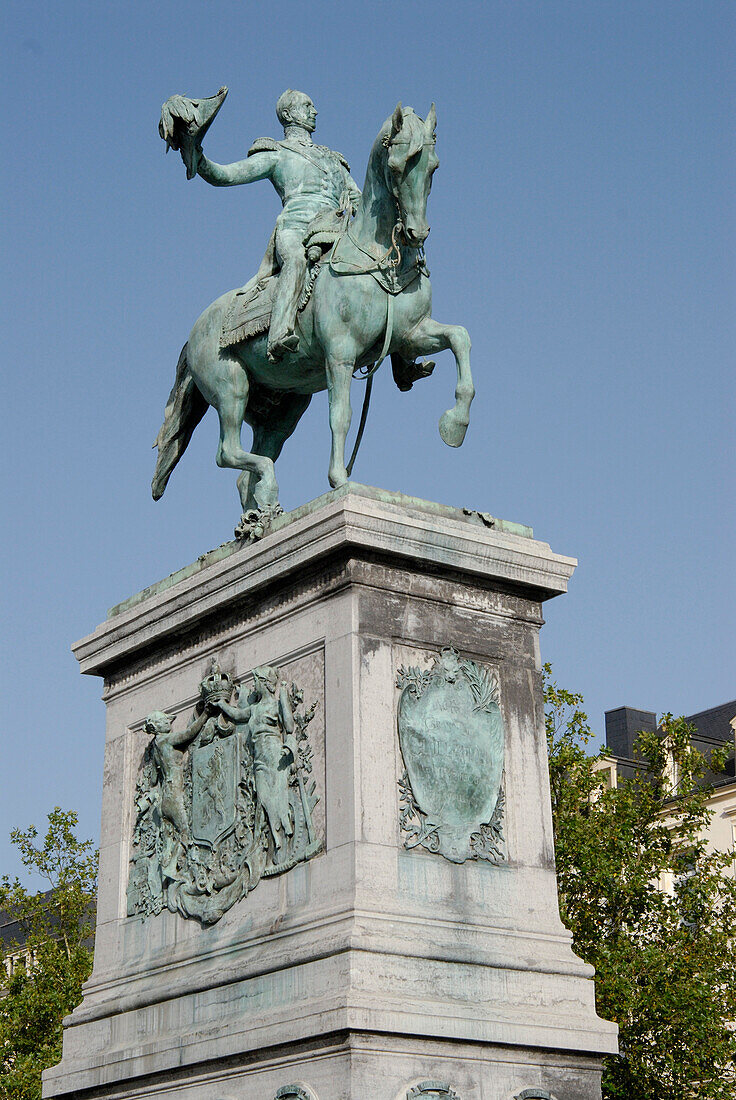 Luxemburg, Place Guillaume II,  Reiterstandbild Wilhelm II., Luxemburg, Europa