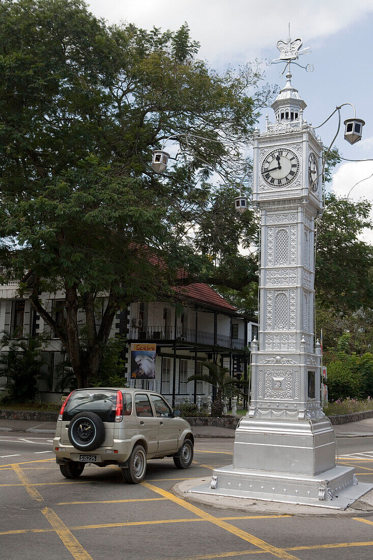 Turmuhr, Francis Rachel Street, Victoria, Mahe Island, Seychellen