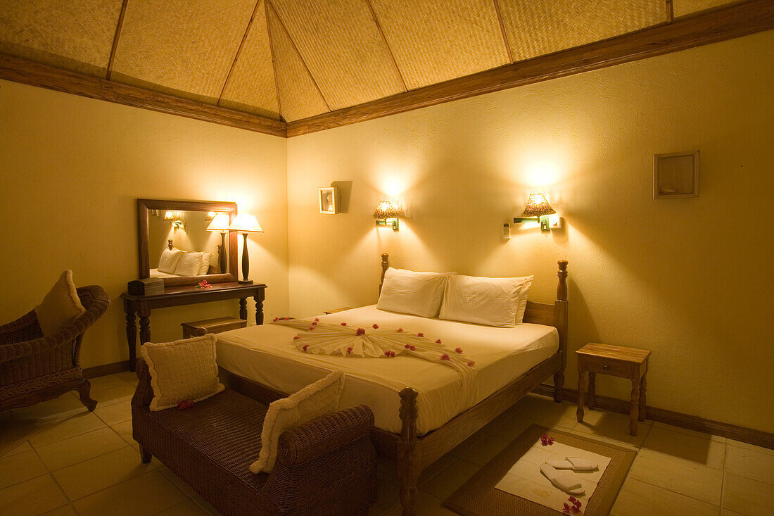 Schlafzimmer, Ferienhaus, Taj Denis Island Resort, Denis Island, Seychellen