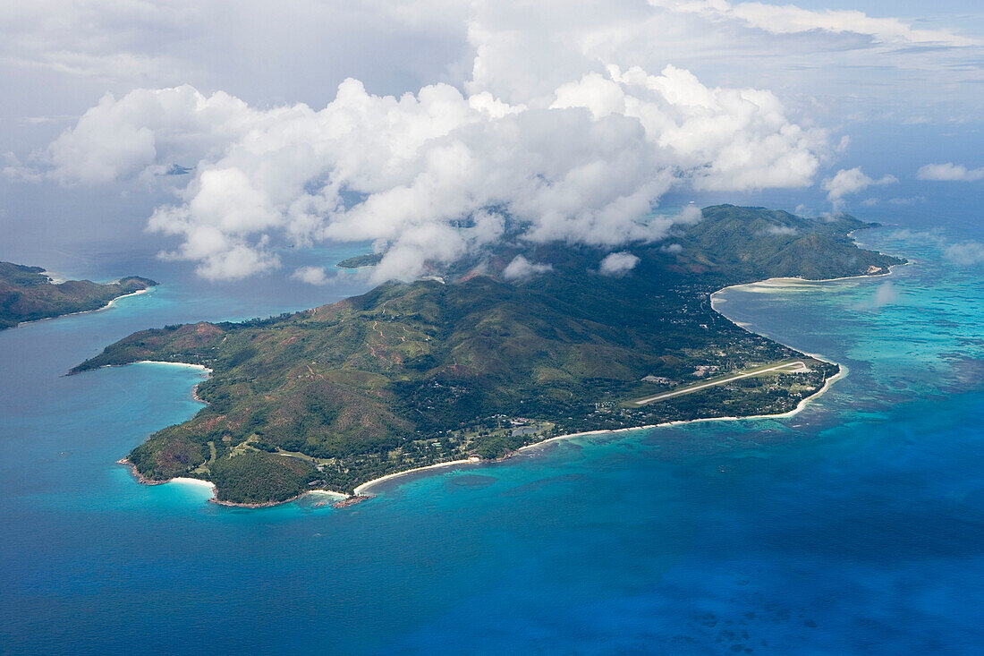 Luftaufnahme von Praslin Island, bei Praslin Island, Seychellen