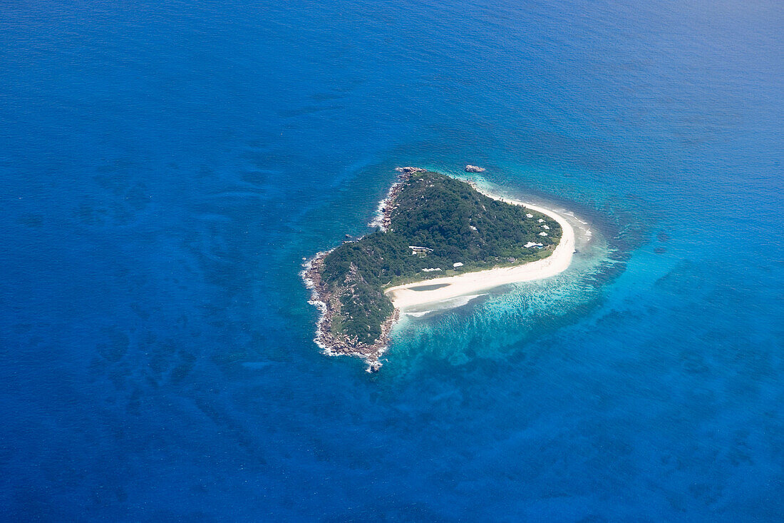 Aerial Photo of Cousine Island,Near Praslin Island, Seychelles