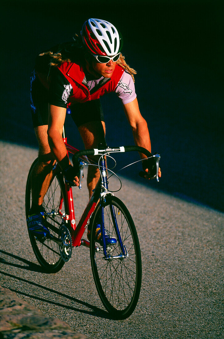 Man on a bike tour