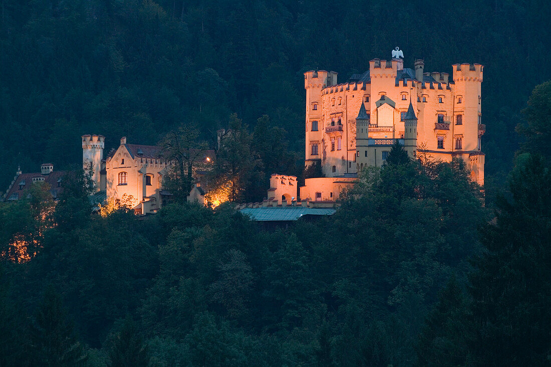 Castle Hohenschwangau, Schwangau, Fuessen, Allgaeu, Bavaria, Germany