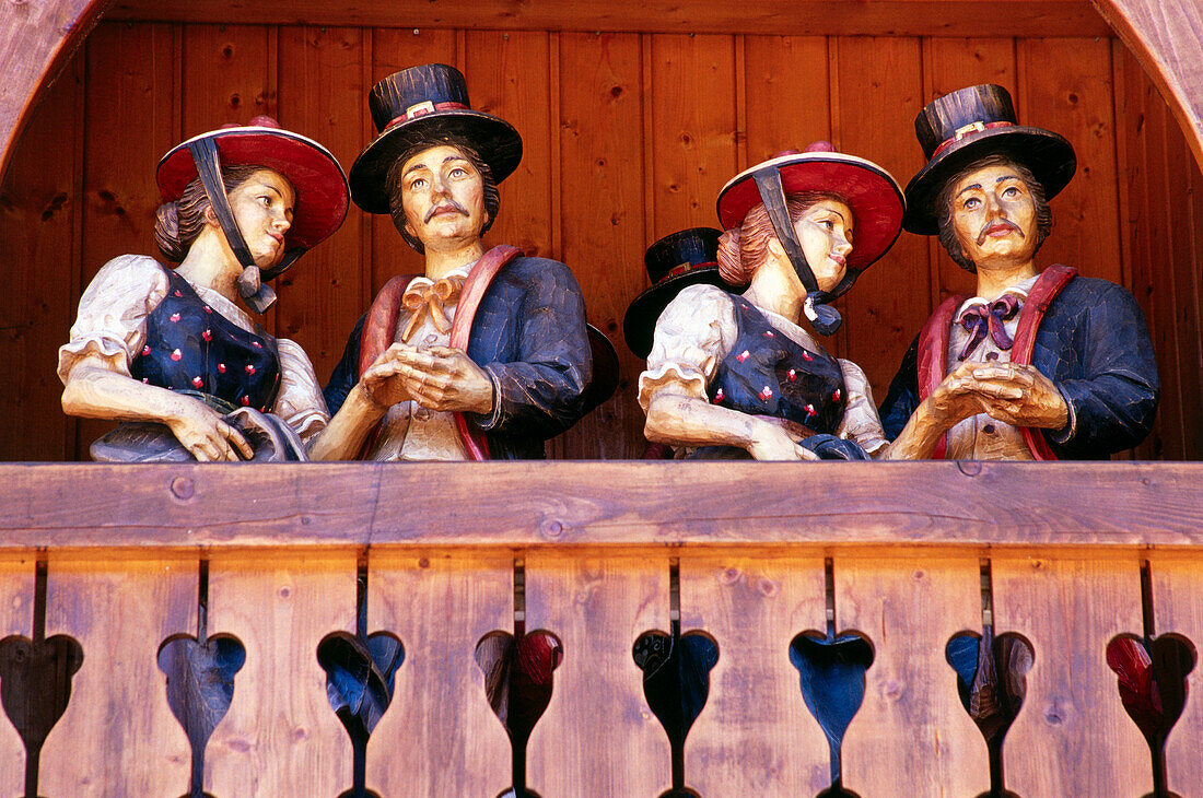 Figuren an den Hornberger Uhrenspielen, Schwarzwald, Baden-Württemberg, Deutschland