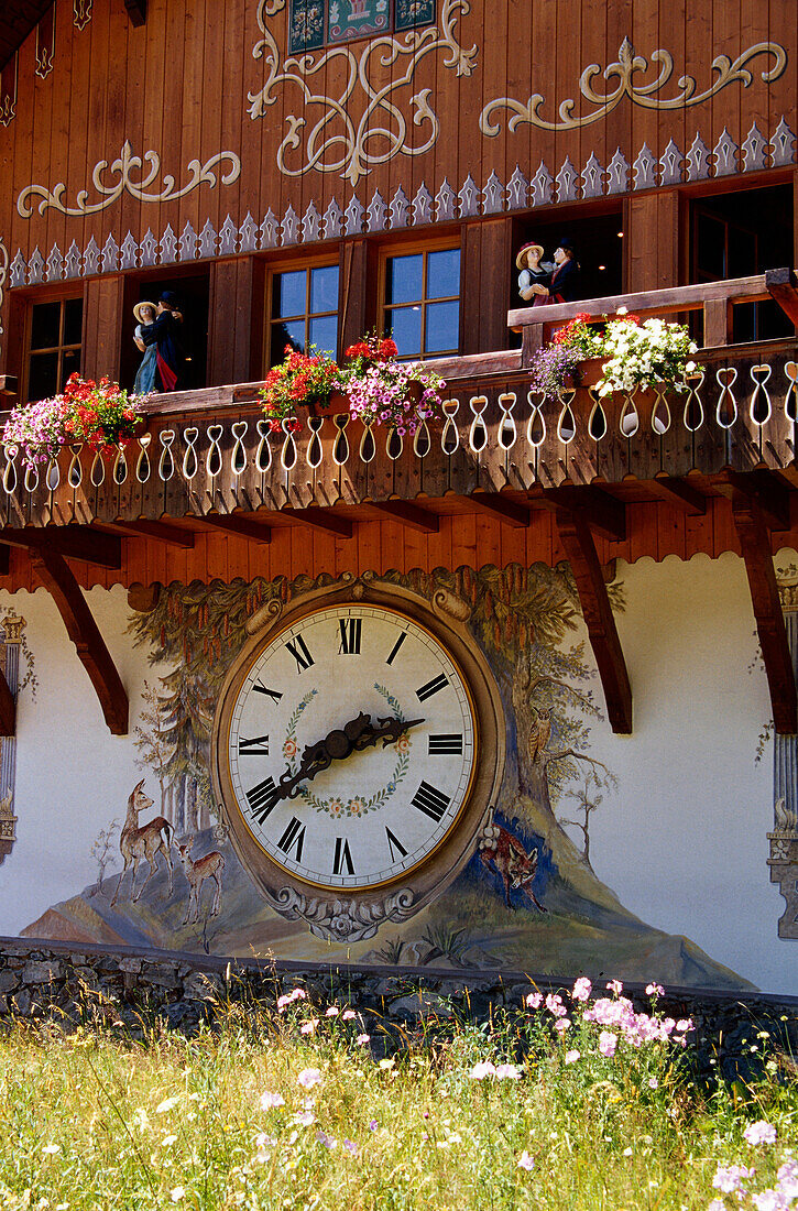 Black forest clock, Hofgut Sternen, Hoellsteig, Black Forest, Baden-Wuerttemberg, Germany