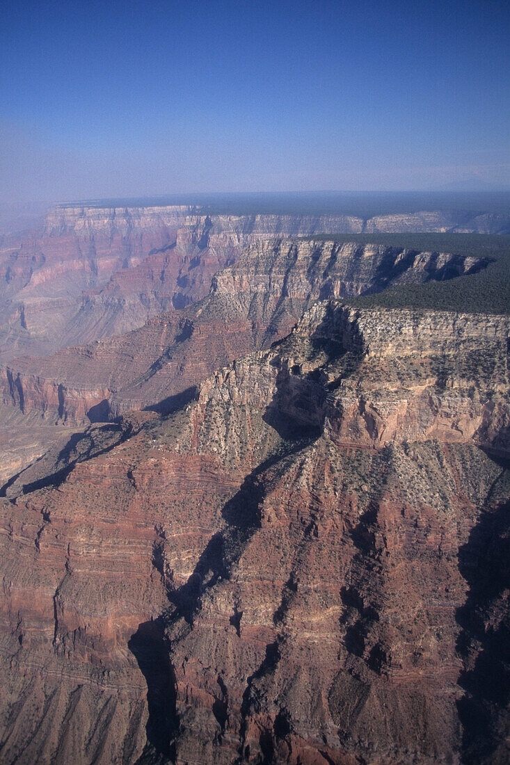 Luftbild vom Grand Canyon South Rim, Grand Canyon Nationalpark, Arizona, USA
