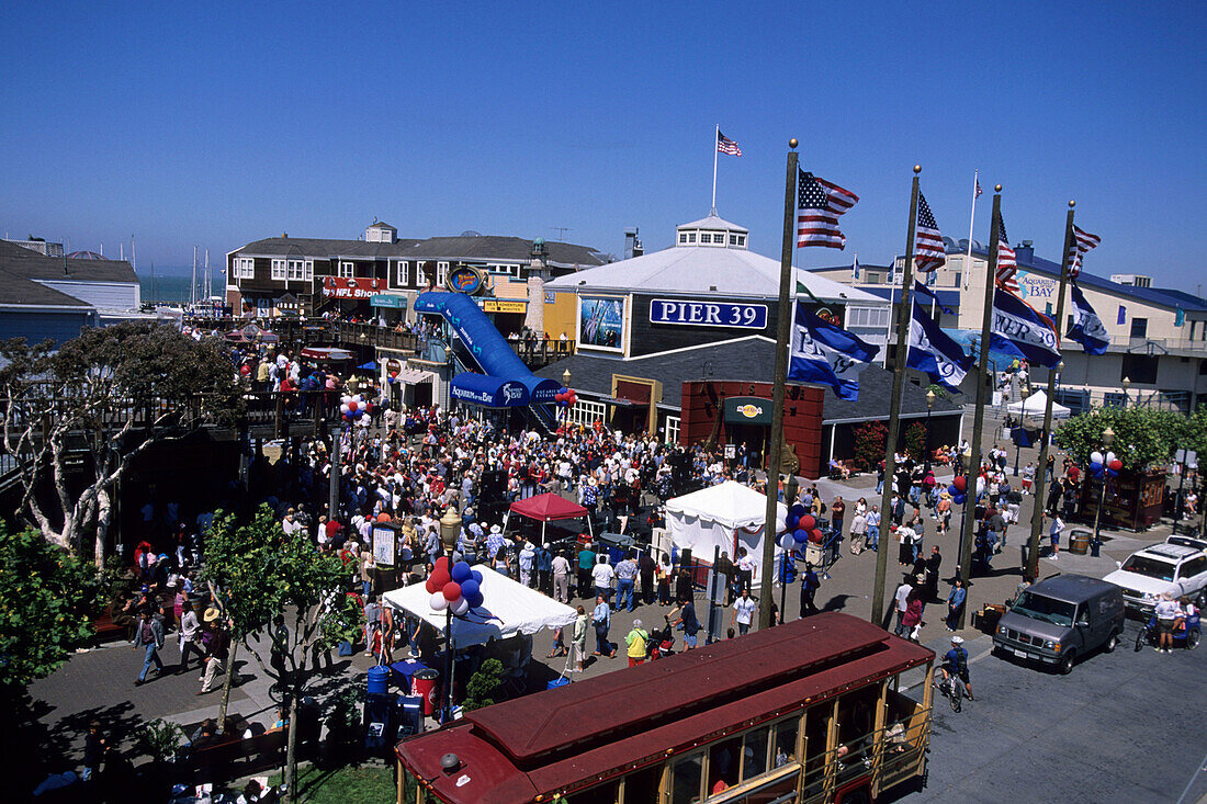 Crowd at Pier 39,San Francisco, California, USA