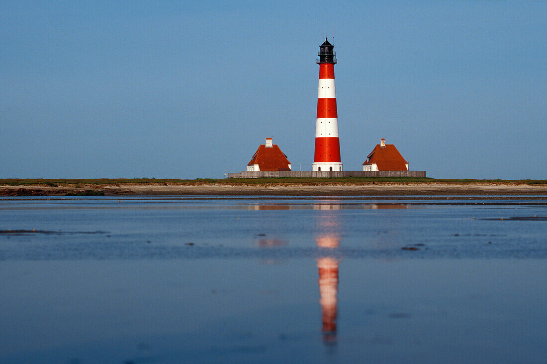 Leuchtturm Westerhever, Eiderstedt, Schleswig-Holstein, Deutschland