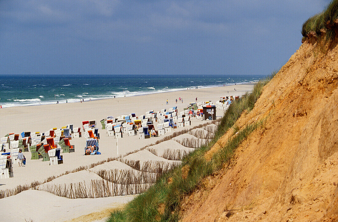 Beach at Red Cliff near Kampen, Sylt, Schleswig-Holstein, Germany