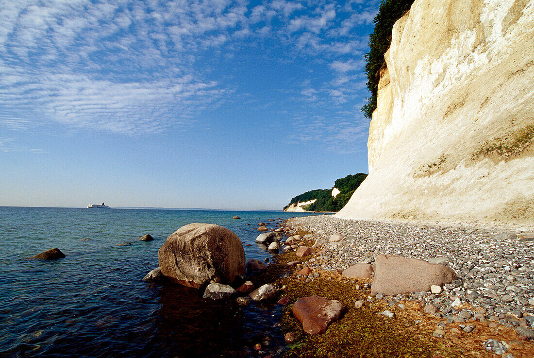 Chalk cliffs, Jasmund National Park, Ruegen, Mecklenburg-Western Pomerania, Germany