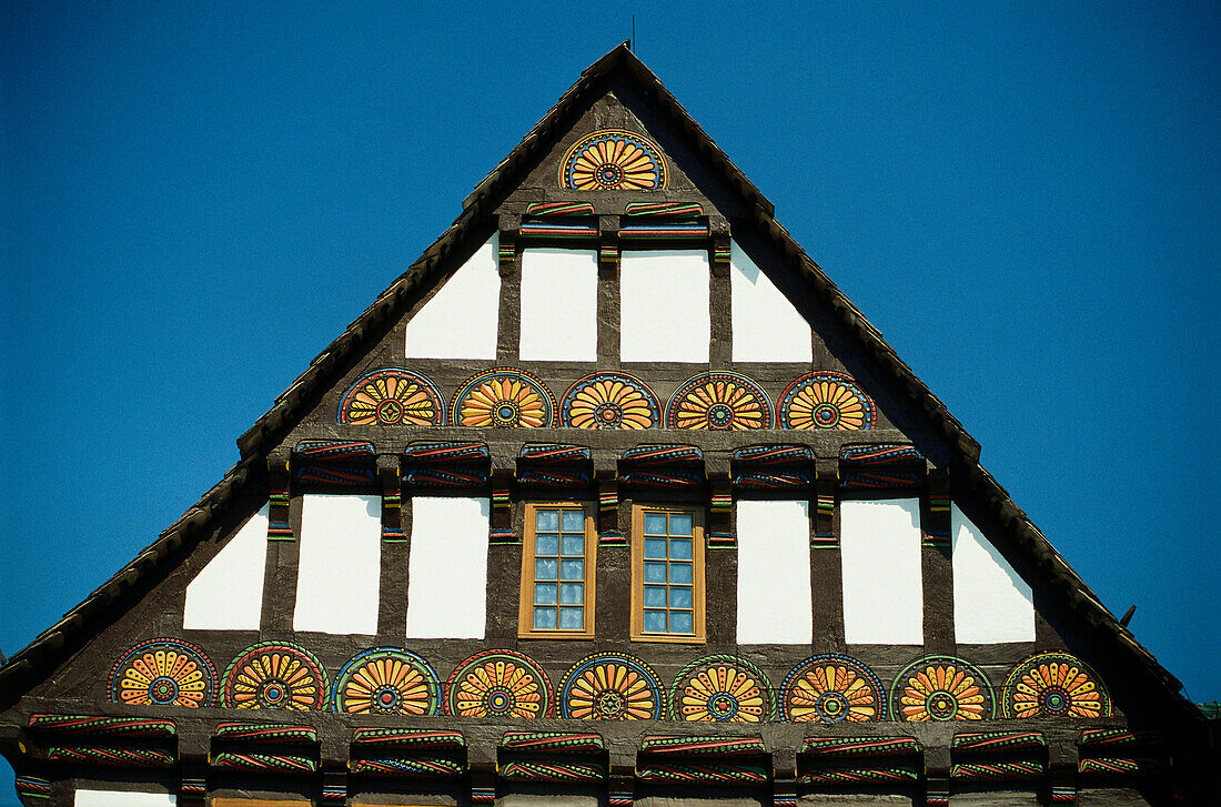 Fachwerkgiebel, Einbeck, Niedersachen, Deutschland