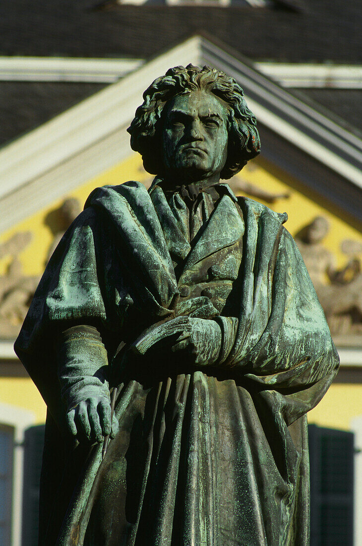 Beethoven statue in front of the Old Post, Bonn, North Rhine-Westphalia, Germany