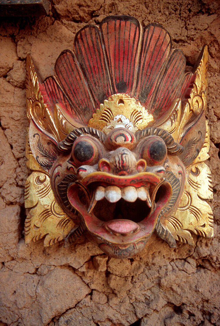 head of a dragon, mask, bali, indonesia