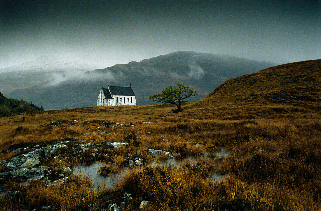 Eine Kapelle, Glenfinnan, Hochlands, Schottland, Grossbritannien