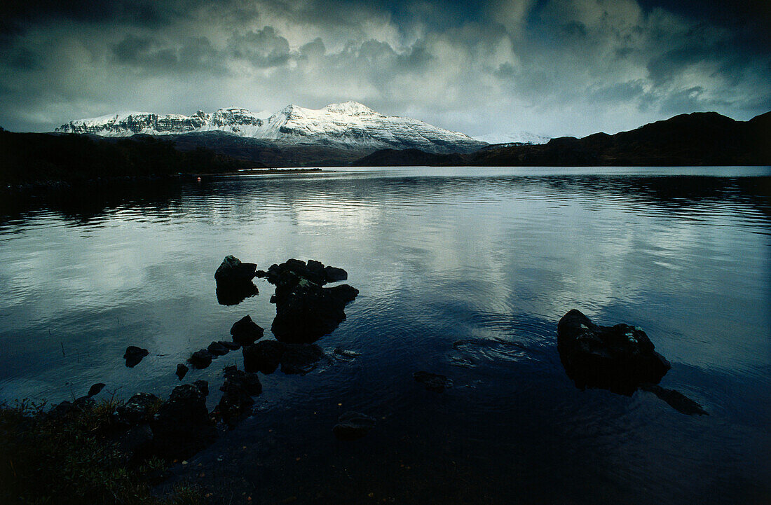 View of Loch Assynt, Sutherland, Scotland, Great Britain
