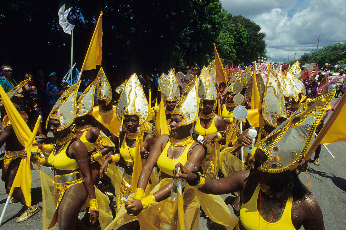 Eine Parade, Grand Kadooment Day Parade, Crop-Over Festival, Bridgetown, Barbados, Karibik
