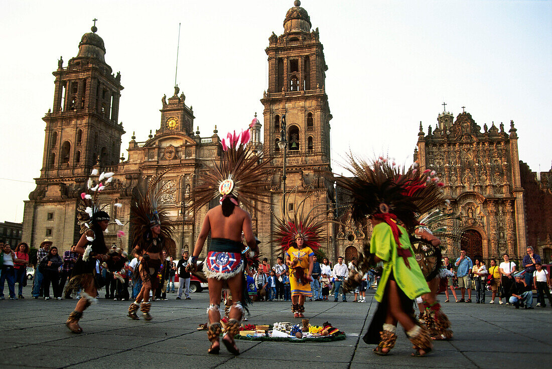 Maya Folklore, Zocalo, Mexico City, D.F., Mexiko