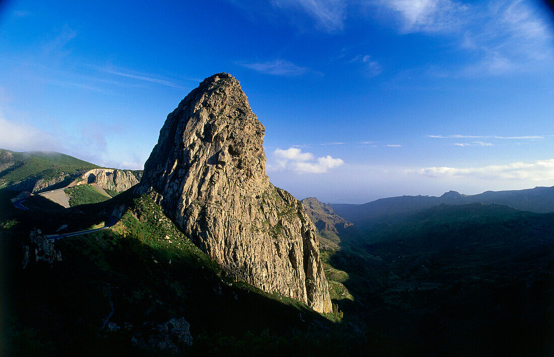 Roque Agando near Ayamosna, La Gomera, Canary Islands, Spain