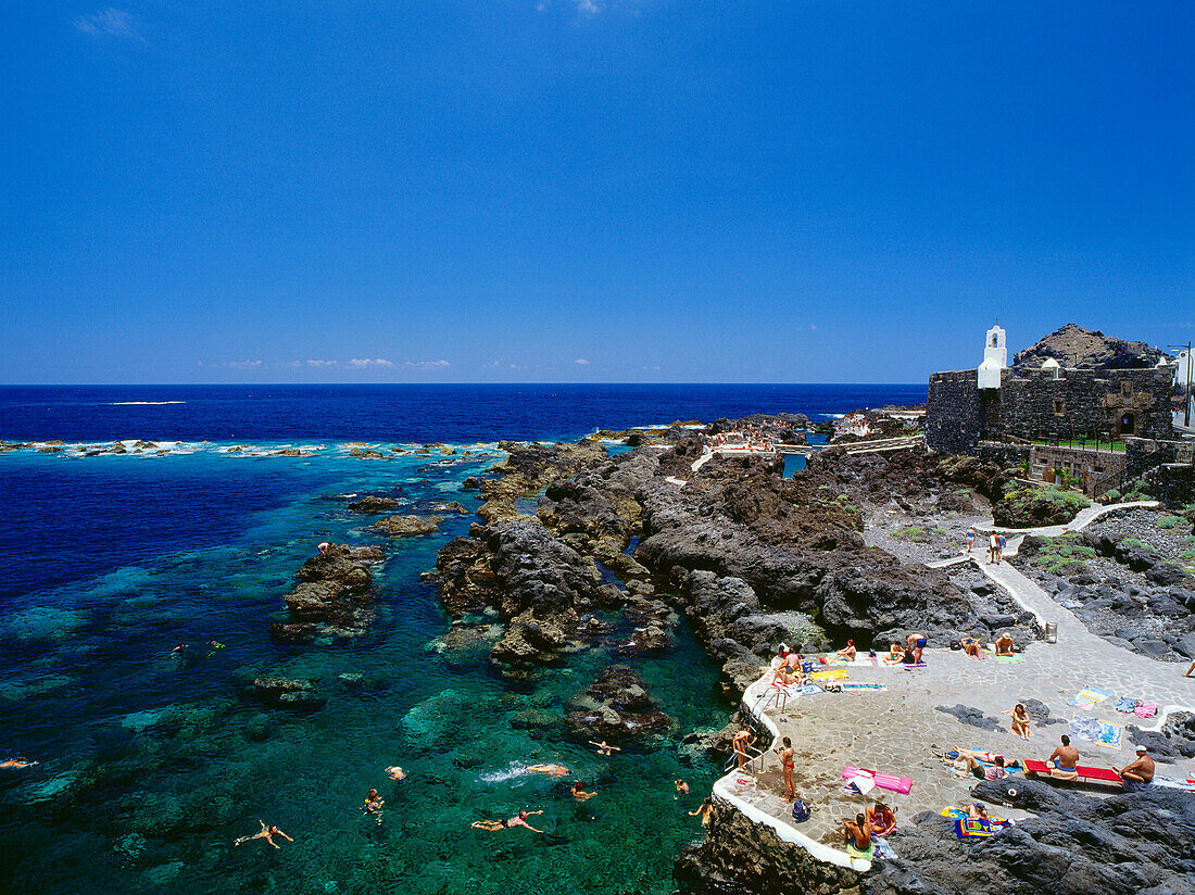 Natural pool, Castillo San Miguel, Garachico, Tenerife, Canary Islands, Spain