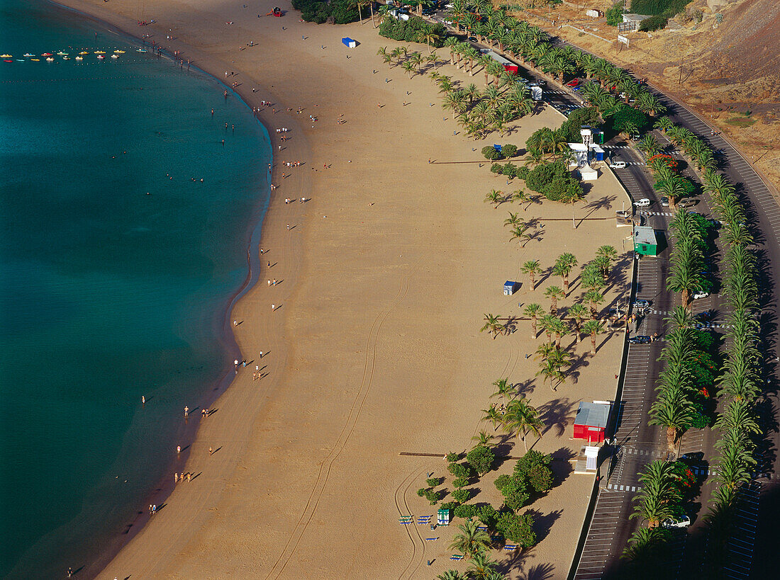 Man-made Playa de las Teresitas, Tenerife Canary Islands, Atlantic Ocean, Spain