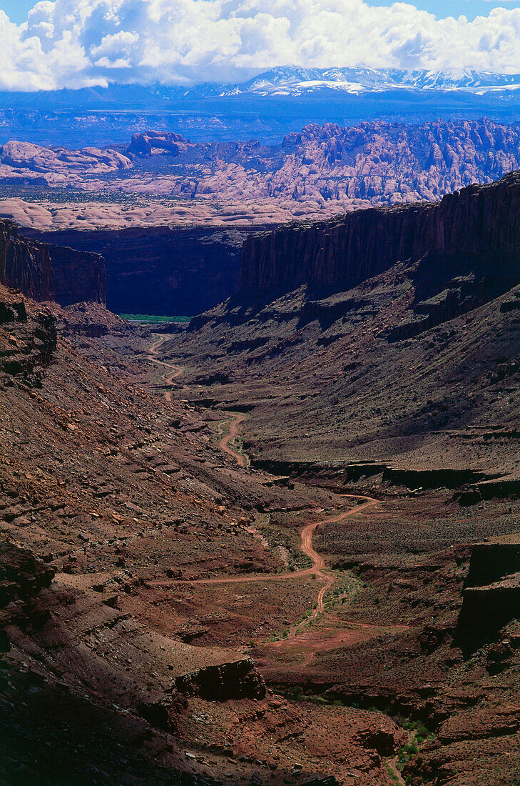 Long Canyon seen from Pucker Pass west of Moab, Utah, USA