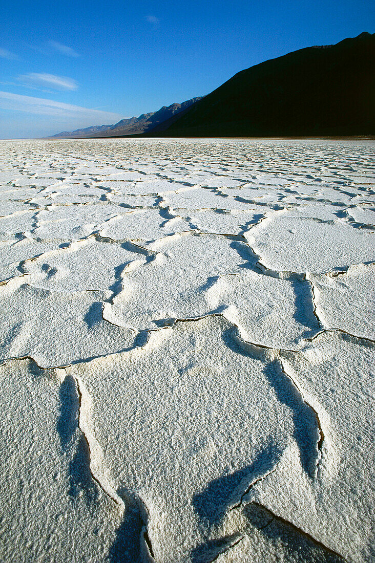 Salt crust, Death Valley, California, USA