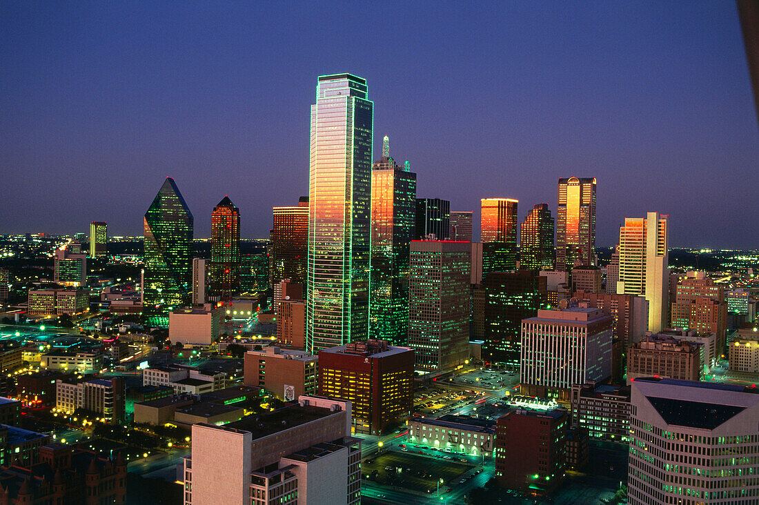 Dallas seen from reunion Tower, Downtown, Dallas, Texas, USA