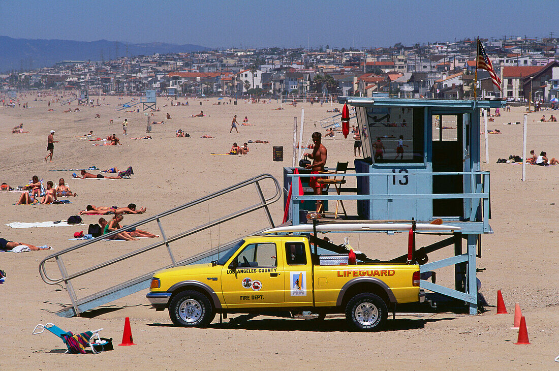 Rettung, Hermosa Beach, Los Angeles, Kalifornien, USA