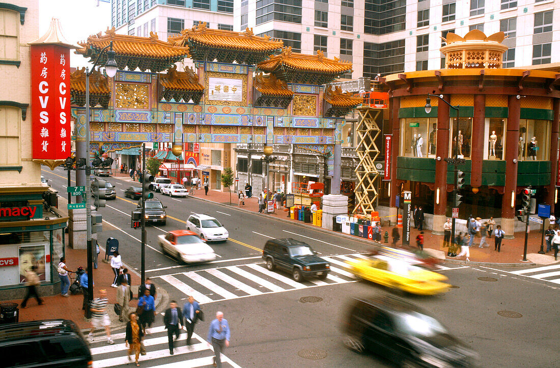 View of Chinatown, Washington DC, United States, USA
