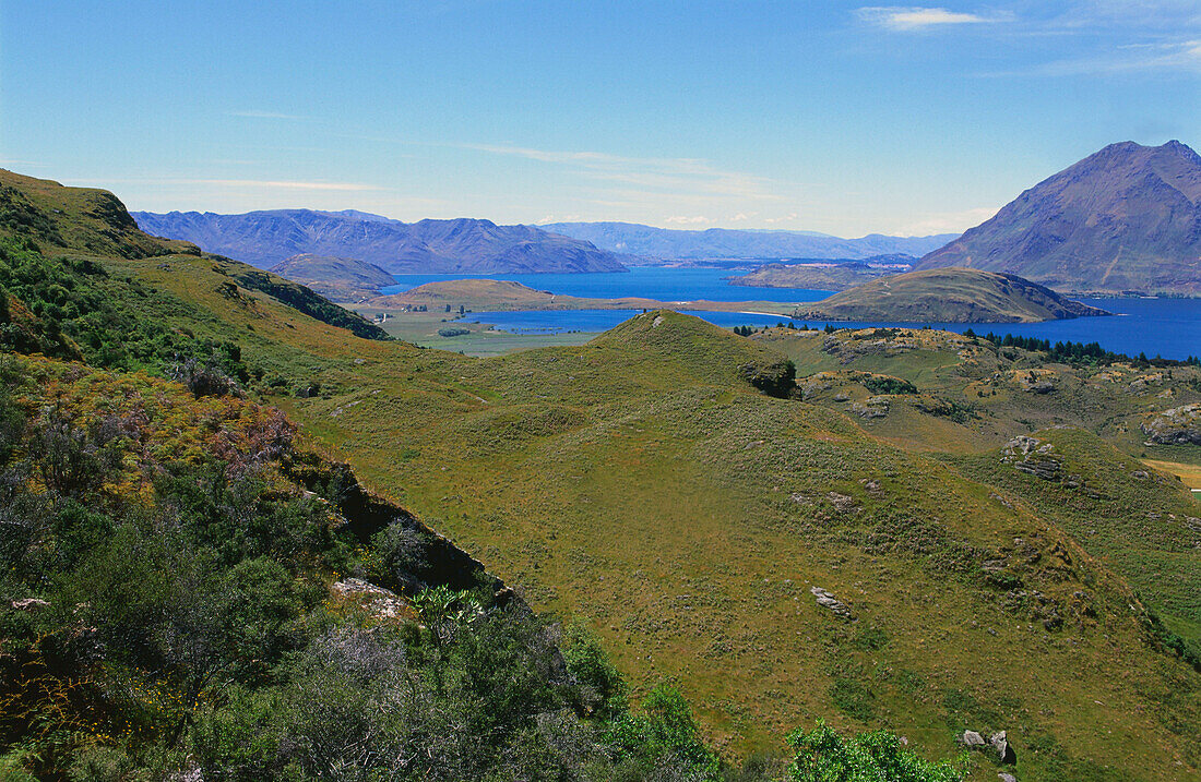 Panorama von Lake Wanaka, Wanaka, Otago SüdInsel, Neuseeland