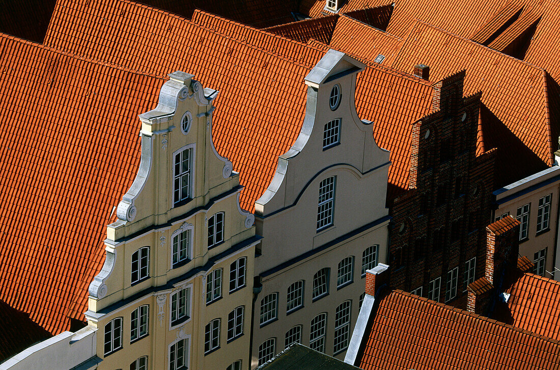 Gabled house of the Oldtown, Grosse Petersgrube, Luebeck, Schleswig-Holstein, Germany