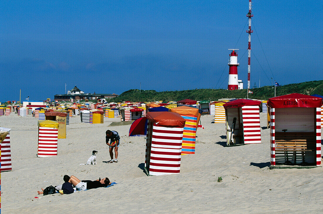 Leuchtturm, Borkum, Ostfriesische Inseln, Niedersachsen, Deutschland, Europa