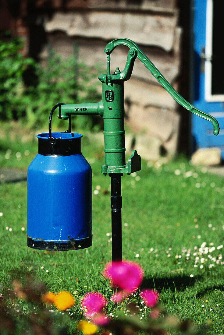 Wasserpumpe, Wyk, Boldixm, Insel Föhr, Schleswig Holstein, Deutschland, Europa