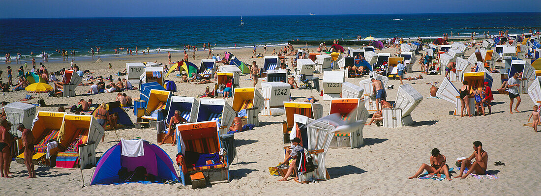 Strandleben, Westerland, Sylt, Nordfriesische Inseln, Schleswig-Holstein, Deutschland, Europa