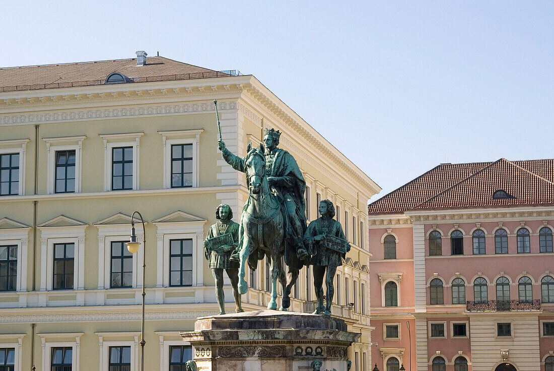 Ludwig I., Ludwigstrasse, Munich, Bavaria, Germany, Statue