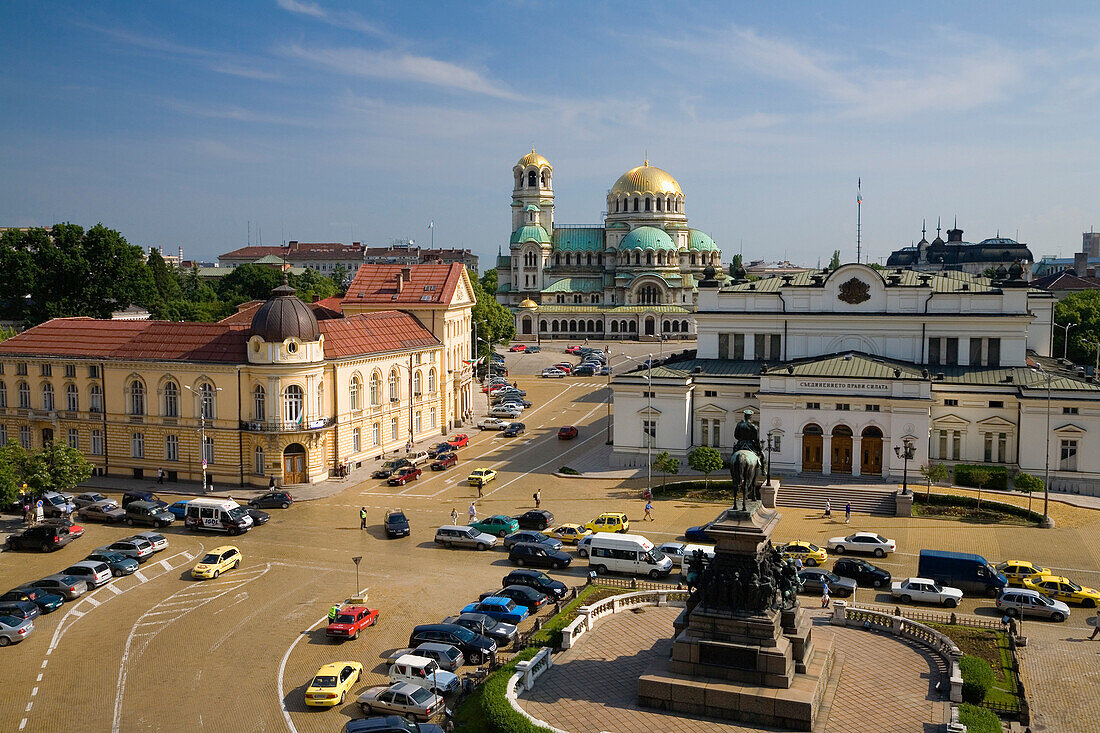 Narodno Sabranie Square, Alexander-Nevski-Kathedrale, Sofia, Bulgarien