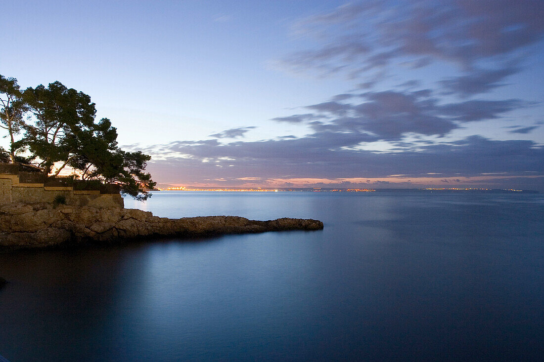 Sunrise off a small bay, Majorca, Spain