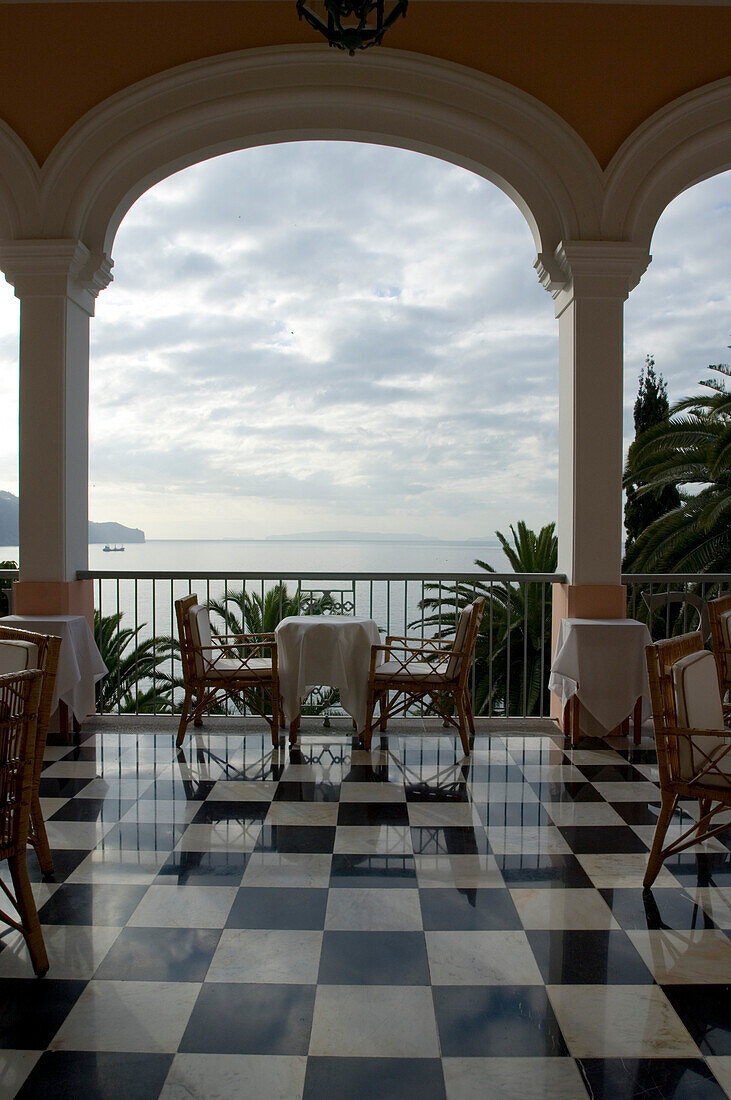 Terrasse, Reids Hotel, Funchal, Madeira, Portugal